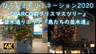 【4K動画】ひろしまドリミネーション2020「PARCO前クリスマスツリーと並木通りエリア『鳥たちの並木道』」 #0241