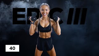 30 Minute FRIGHTFUL Dumbbell Cardio HIIT Workout | EPIC III Day 40
