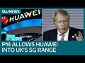 Boris Johnson informs Donald Trump Huawei will be involved in the UK's 5G network | ITV News