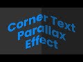 Corner Text Parallax Effects using CSS & Vanilla Javascript | Website Header Effects