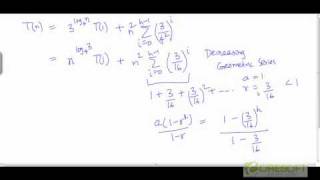 Recursion tree method - Example 5