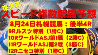 【２０２４ＷＡＳＪ第１戦第２戦、ルスツ特別、ニセコ特別】東大式スピード指数による競馬予想