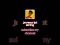 javascript primitive data type string #string #viral #education #javascript #coding  #tamil #html