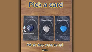 WHAT THEY WANT TO TELL YOU! 💖  PICK A CARD Reading💌  #Shorts