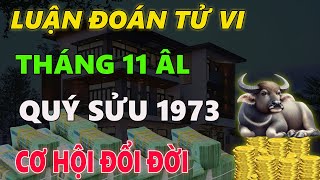 Tử vi tuổi QUÝ SỬU 1973 tháng 11 âm lịch, CƠ HỘI THAY ĐỔI VẬN MỆNH, CUỘC ĐỜI.