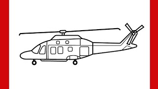 Como Desenhar UM HELICÓPTERO Fácil | Cómo dibujar un helicóptero fácil