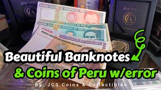 Beautiful Banknotes \u0026 Coins of Peru w/error