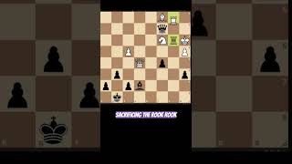 Amazing rook and bishop sacrifice to checkmate #chess #chesstactics