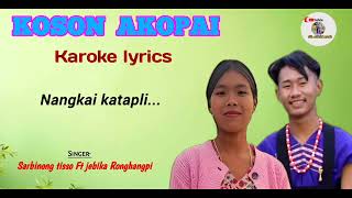 koson akopai female voice karoke lyrics video original