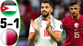 Jordan vs Qatar 5-1 - All Goals and Highlights - 2024 🔥 THE FINAL