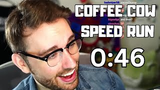 Atrioc COFFEE COW speedrun [Former WR] (0:46)