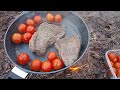 polish lavvu tent day camp in the woods. uk wild camping.