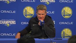 Steve Kerr jokes about never getting his own signature shoe