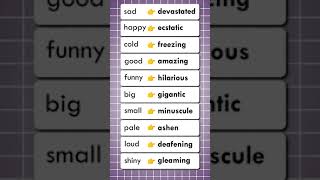 'Strong' alternatives to common adjectives #shorts