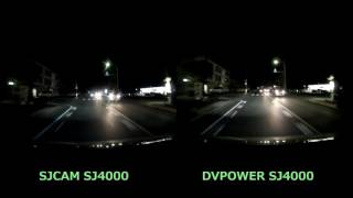 SJCAM_SJ4000　VS　DBPOWER_SJ4000　(夜間走行比較)Night driving