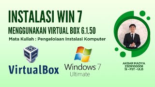 Mudah!!! Instalasi Windows 7 Menggunakan Oracle VM Virtual Box 6.1.50 - Matkul P.I.K