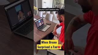 Just look at the reaction of this fan who tweeted Bruno for 300 consecutive days❤️#shorts #manunited