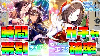 【ウマ娘】『SSRナリタブライアン』『SSRエアグルーヴ』時間帯別確率【ガチャ リセマラ 検証】