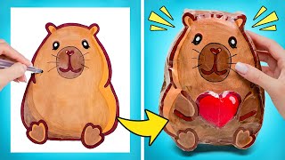 Как сделать сквиш-капибару! 🧸 Забавные факты о животных и подробная обучалка