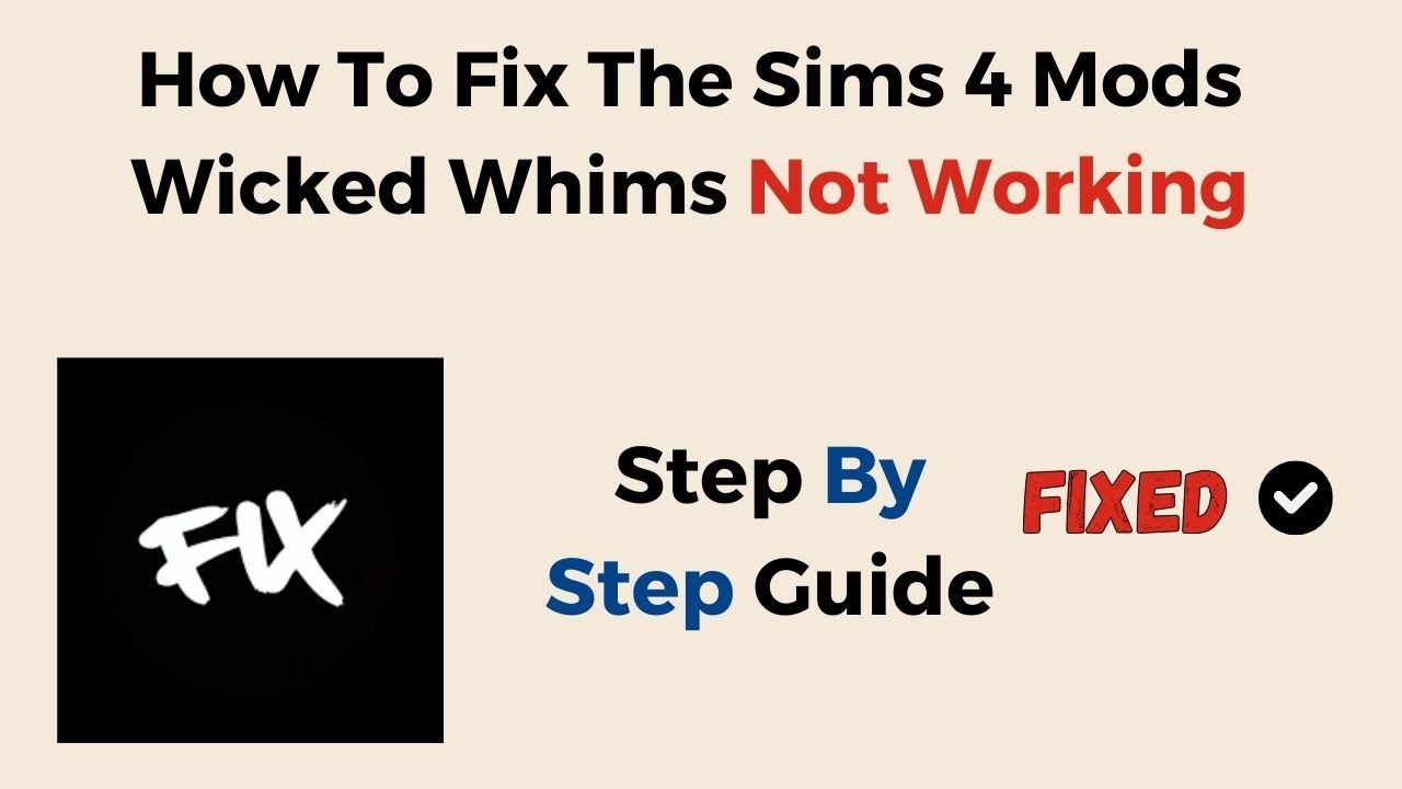 How To Fix The Sims 4 Mods Wicked Whims Not Working - YouTube