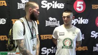 Richie Smullen post fight interview at BAMMA 26