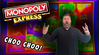 The Mayor Takes A Ride On The Monopoly Express! | Jackpot Slot Spot