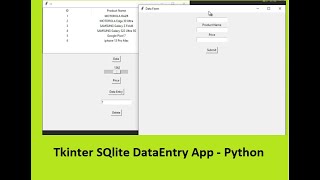 Tkinter SQlite3 Data Entry App Tutorial -Python