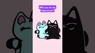 Blu Cat wants to know if you'll be her Valentine #cats #valentine #valentinesday #animation