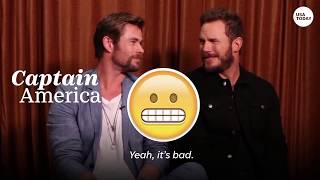 Chris Pratt & Chris Hemsworth talk meeting on 'Avengers: Infinity War' — USA Today (April 24, 2018)