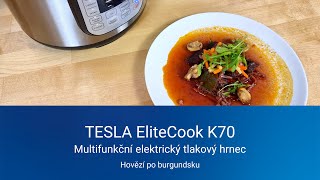 Hovězí po burgundsku | TESLA EliteCook K70 - multifunkční elektrický tlakový hrnec