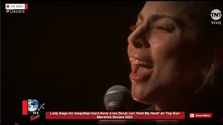 Lady Gaga sin maquillaje hace llorar a los Oscar con 'Hold My Hand' de Top Gun Maverick Oscars 2023