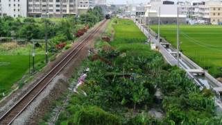 5806次(郵輪式列車)  DT668 蒸汽火車  長春路橋通過