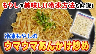 【もやし】冷凍方法を解説！\u0026おすすめレシピ「ウマウマあんかけ炒め」を紹介〜簡単、節約、ダイエット〜