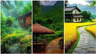 Stunning RAIN VIEWS Around The World🌧️|Calming View Of Nature 🌿|Relaxing Rain 😍|