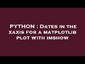 PYTHON : Dates in the xaxis for a matplotlib plot with imshow
