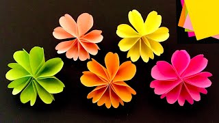 Origami sticky notes easy flower, How to make a flower with sticky note, Paper Room Decor Diy Crafts