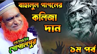 পাগলের কলিজা দান // হযরত বাহলুল দানা রহঃ ও বাদশা হারুনের ঘটনা // bojlur rosid waz 2024 MBR WAZ