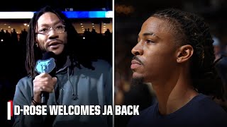 Derrick Rose welcomes Ja Morant back to Memphis after suspension | NBA on ESPN