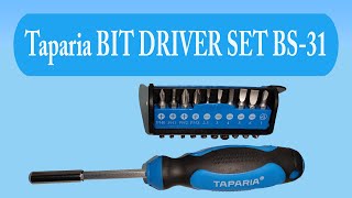 Taparia BS31 Steel Bit Driver Set | Screw Driver Bit