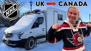 What Canada’s Favourite Game is Missing! Winter Road Trip in Our Self-Built British Van.