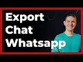 How To Export Chat In WhatsApp On PC Or Laptop - ⁠ (2024) - Full Tutorial (latest update)