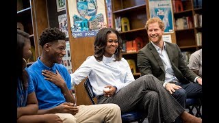 Prince Harry and Michelle Obama surprise students in Chicago