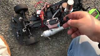 HPI RS4 Nitro RC Running on 16% Nitro And Hitting 2 Speed Very Smooth Shifting And Running