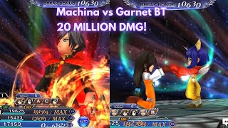 20 MILLION BT DMG! Machina BT phase vs Garnet BT phase Test! [DFFOO GL - FFS#26]