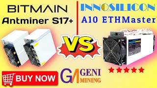 🔥 Innosilicon A10 🆚 Bitmain Antminer S17+ | ⛏ ETHMaster 485Mh-432Mh-365Mh ⛏ | 🆓 Free $169 per Month