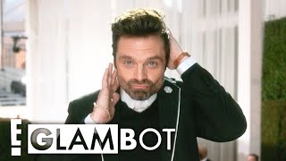 2025 Golden Globes GLAMBOT: Sebastian Stan Nails His Pose In A Dapper Tailcoat | E! Glambot