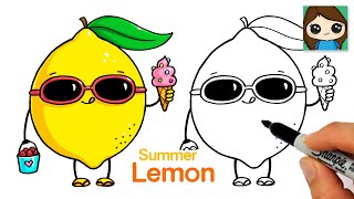 How to Draw a Cute Lemon 🍋 Summer Art Series #16
