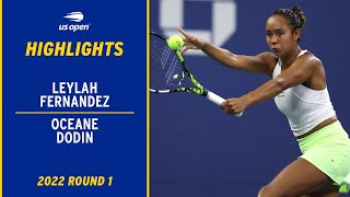 Leylah Fernandez vs. Oceane Dodin Highlights | 2022 US Open Round 1