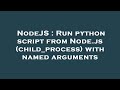 NodeJS : Run python script from Node.js (child_process) with named arguments