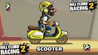Hill Climb Racing 2 New Equipment And New Paint Scooter - Challenge Cup Android Gameplay 2017